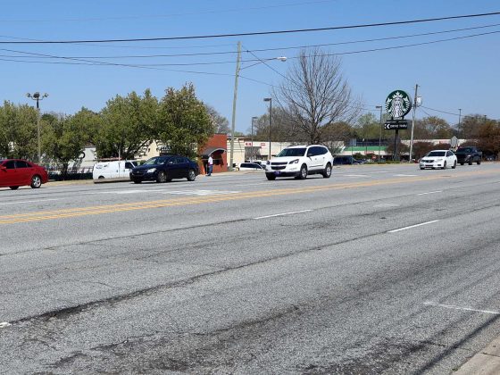 Cars travel on East North Street around 3 p.m. on March 20, 2024.