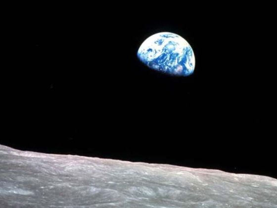 Astronaut Bill Anders' photo of the earth from the moon in 1968.