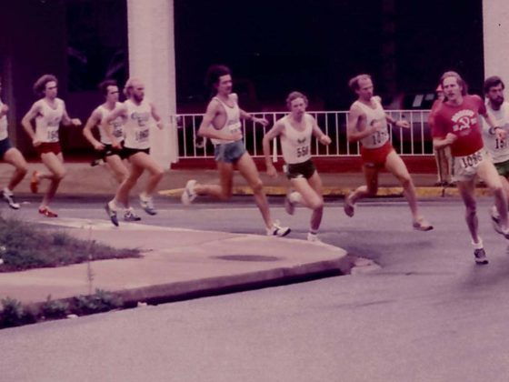 Runners start the 1979 Reedy River Run