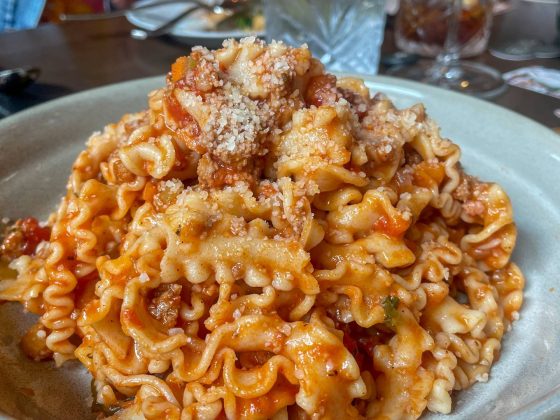 Tavola's malfadine in bolognese.