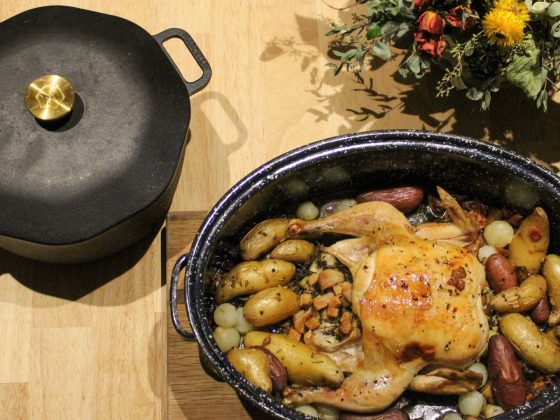 Poulet 'cocotte grand-mère,' as explained by Table 301's executive chef, Nico Abello.