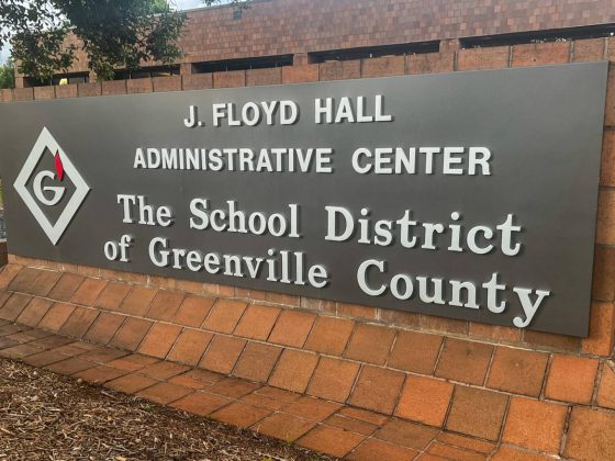 Greenville County Schools office sign