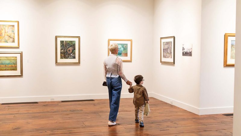 Exhibition reception for “From the Lowlands to the Highlands” in The Bascom’s Bunzl Gallery.