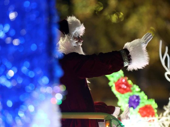 Santa at 2024 GVL Poinsettia Christmas Parade 12.7.24 - John Olson
