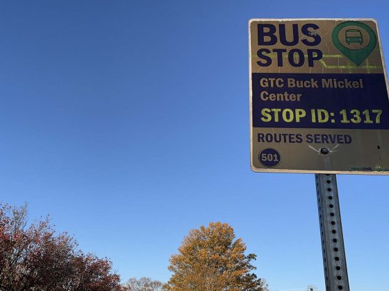 Greenlink bus stop sign