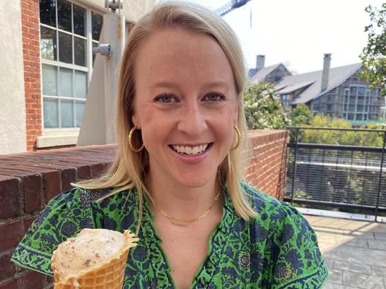 Virginia Cebe with ice cream code